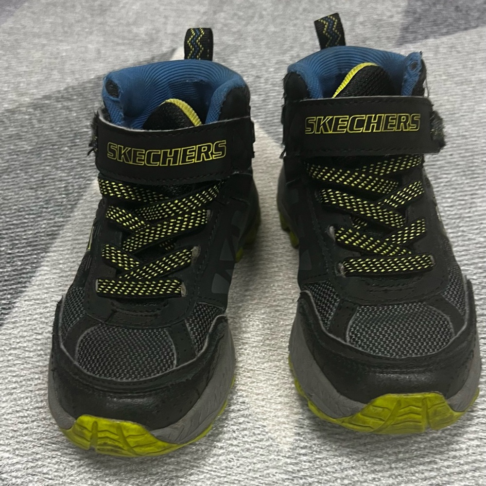 Skechers Kids Black and Yellow Shoes